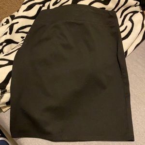 Stretchy black pencil skirt